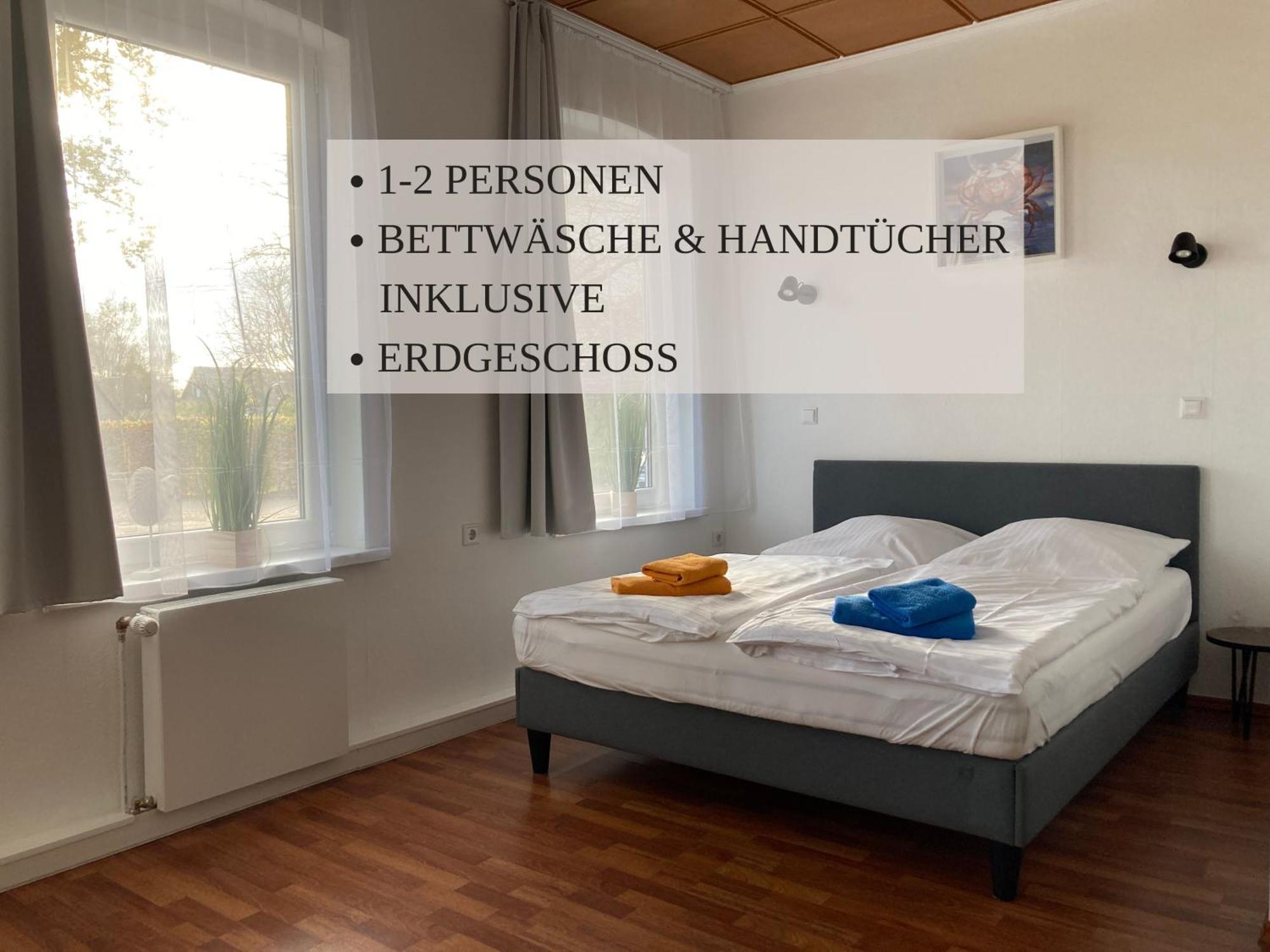 Haus Krabbe, Doppelzimmer 4, Fuer 1-2 Personen, Doppelbett, Ohne Kueche, Zentral Gelegen, Am Elbe-weser-radweg Mit Fahrradunterstellmoeglichkeit, Auch Fuer E-bikes, Ideal Fuer Kurzaufenthalte, Smart-tv 42 Zoll, Kostenfreier Parkplatz, Wremen